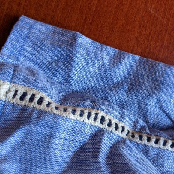 Zara Chambray Peasant Top - Picture 4 of 5